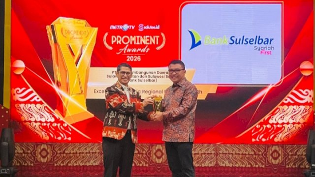 Usung Semangat Syariah First, Bank Sulselbar Sabet Penghargaan di Prominent Awards 2026
