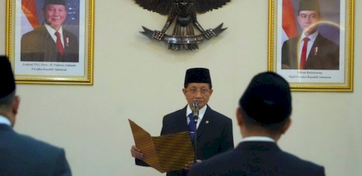 Menag Nasaruddin Umar Kukuhkan Jajaran Direktur Ditjen Pesantren di Jakarta