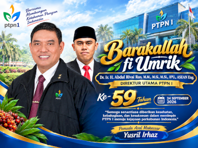 Genap 59 Tahun, Dirut PTPN I Abdul Rivai Ras Dapat Ucapan Hangat dari Pemuda Asal Makassar