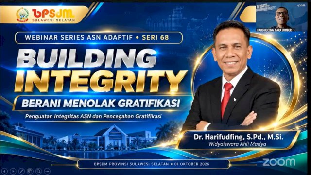 Berani Tolak Gratifikasi: 3.200 ASN Se-Indonesia Digembleng Integritas di BPSDM Sulsel
