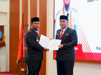 Gubernur Andi Sudirman Lantik Andi Winarno Eka Putra sebagai Pj Sekda Provinsi Sulsel