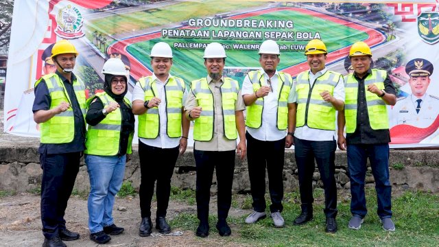 Gubernur Andi Sudirman _Groundbreaking_ Revitalisasi Lapangan Sepak Bola Pallempang Luwu
