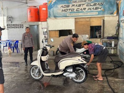 Rangkul Pemuda Putus Kerja, Polsek Manggala&nbsp; Sulap Tempat Cuci Kendaraan Jadi Wadah Pemberdayaan