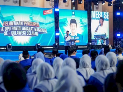 Dihadiri Zulhas, Gubernur Sulsel Pamer Proyek Rp3,7 T di Pelantikan Pengurus PAN